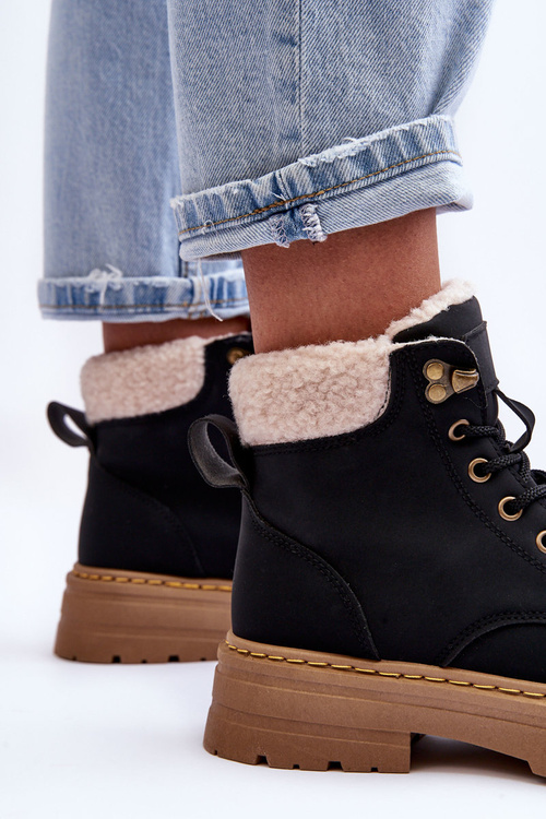 Women's Suede Trappers Black Jette