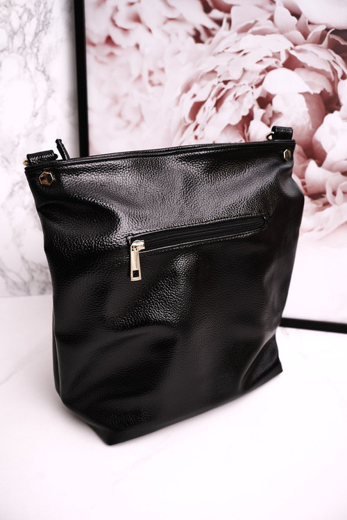 Women's Handbag With Detachable Straps LAURA BIAGGI Patent Black