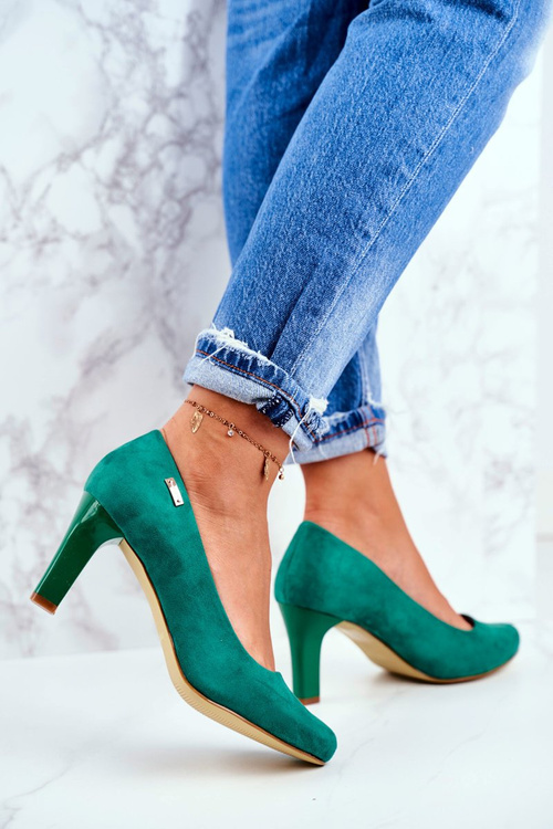 Women's Sergio Leone Green Suede Orsola Pumps