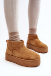 Women's Snow Boots On Platform Camel Mennja