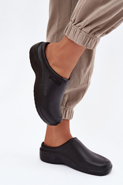 Foam slippers women's black Parissa