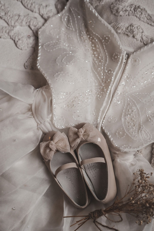 Dětské lakované balerínky s mašlí Beige Zolly