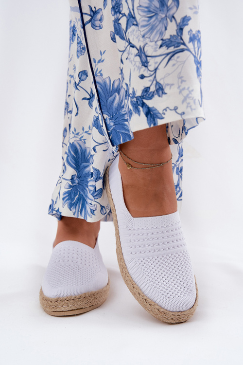 Women's Espadrilles With Weaving Vinceza 13624 White
