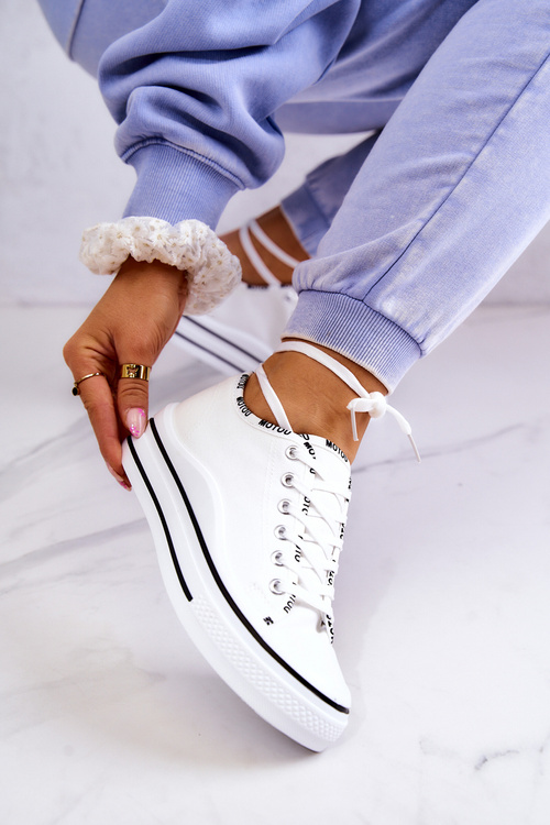 Women's Tied Sneakers White Menifee