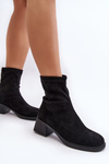 Women's low heeled ankle boots brown Aphroteia