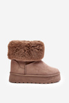 Women's Fur-Lined Beige Snow Boots Rainsa