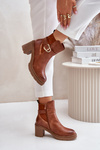 Women's Heeled Boots with Zipper Camel Inabelle