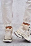 Women's High Sport Shoes GOE KK2N4097 light beige