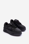 Women's Platform Sneakers Black Finos