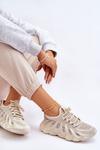 Women's Fashion Sock Sneakers Beige Daxo