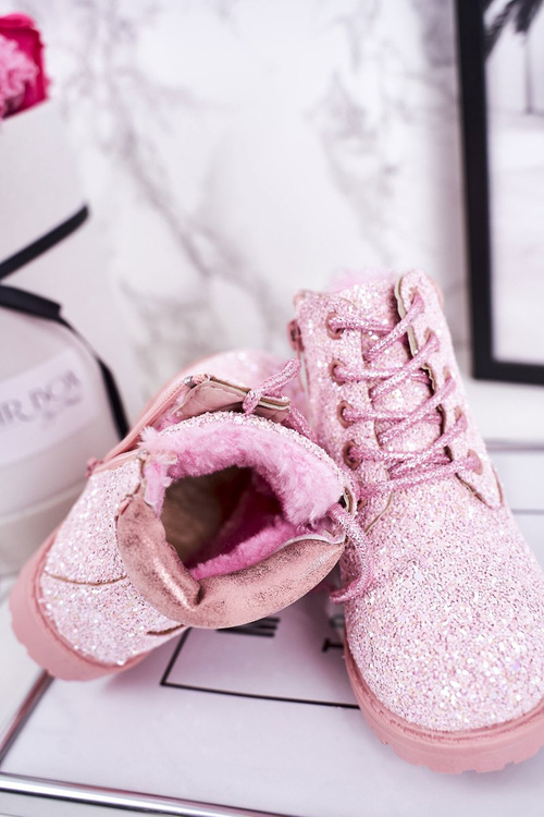 Children's Insulated Glitter Boots Pink Mermaid
