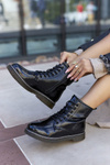 Women's Boots Lacquered Black Kolbie