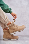 Women's Warm Boots Trappers Dark Beige Liv