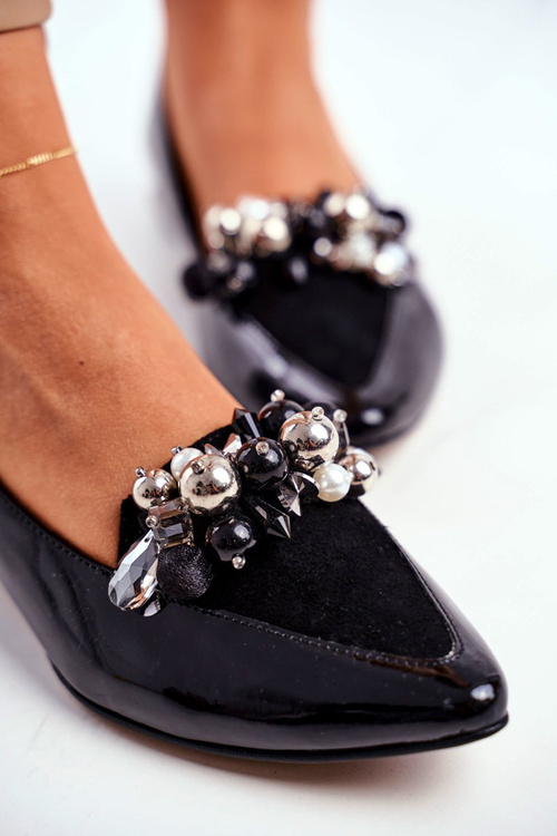 Women's Ballerinas Laura Messi Leather Black 2157