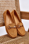 Classic Suede Loafers With Embellishments Camel Arla