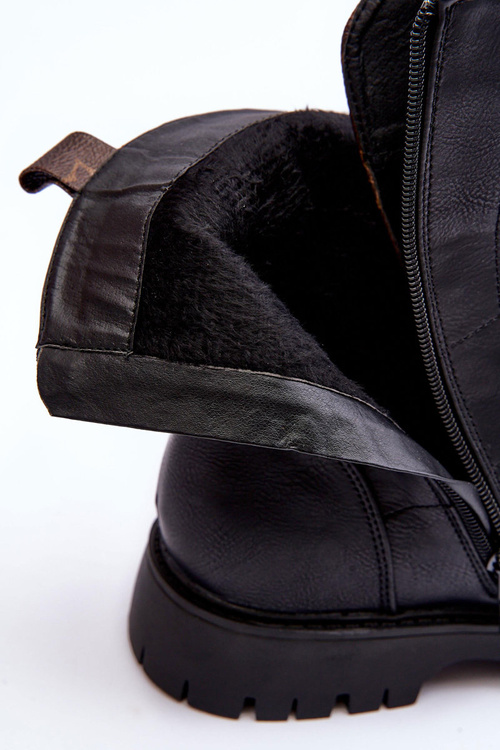 Leather Ankle Boots Black Lonevis