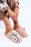 Women's Fur Slippers With Rabbit Pink Trisha