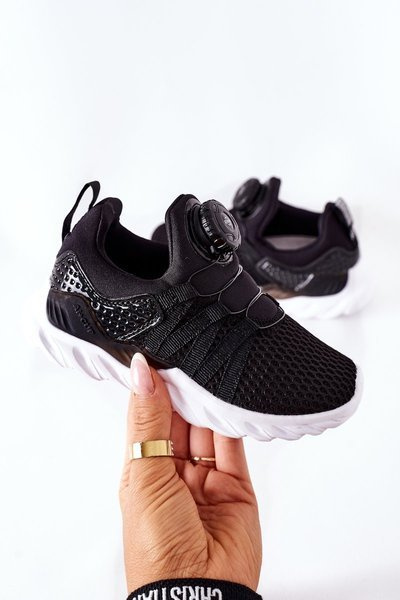 Dziecięce Sportowe Buty Z Pokrętłem ABCKIDS Czarne