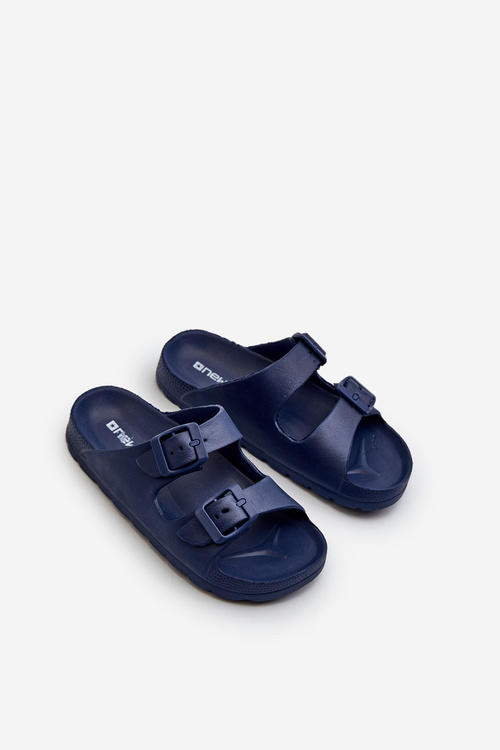 Lightweight Boys' Foam Sandals with Buckles Navy Adirnaca