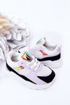 Dziecięce Sportowe Buty Sneakersy Czarno-Fioletowe Game Time