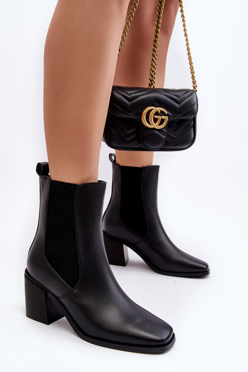 Women's High Heel Ankle Boots Black Creazza