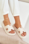 Foam Slippers With Cutouts Light Beige Neladith