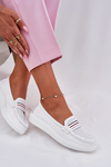 Ladies Leather Moccasins White Dovema