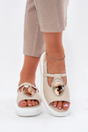 Leather Elegant Sandals Women's S.Barski GR51-603 Beige