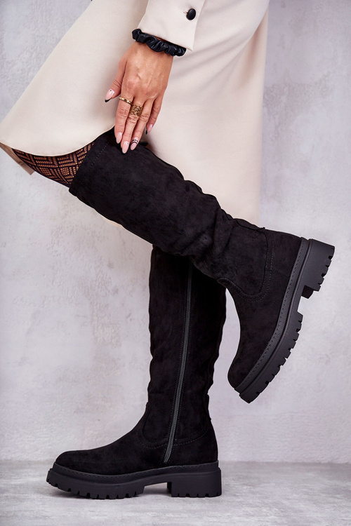 Women's Warm Knee-High Boots Black Helma