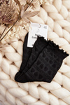 Women's Black Patterned Socks