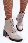Women's Lacquered Boots D&A MR870-98 Light gray