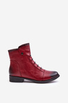 Insulated Women's Boots on Flat Heel Burgundy Labise