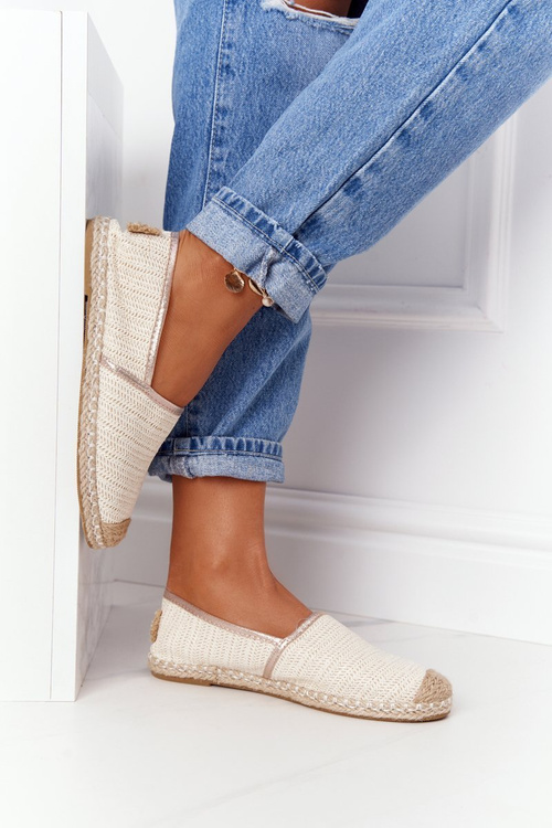 Espadrilles On Straw Sole Lu Boo Ecru
