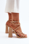 Fashionable High Heel Sandals Nude Josette