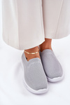Women's Fabric Slip-On Sneakers Gray Adiora