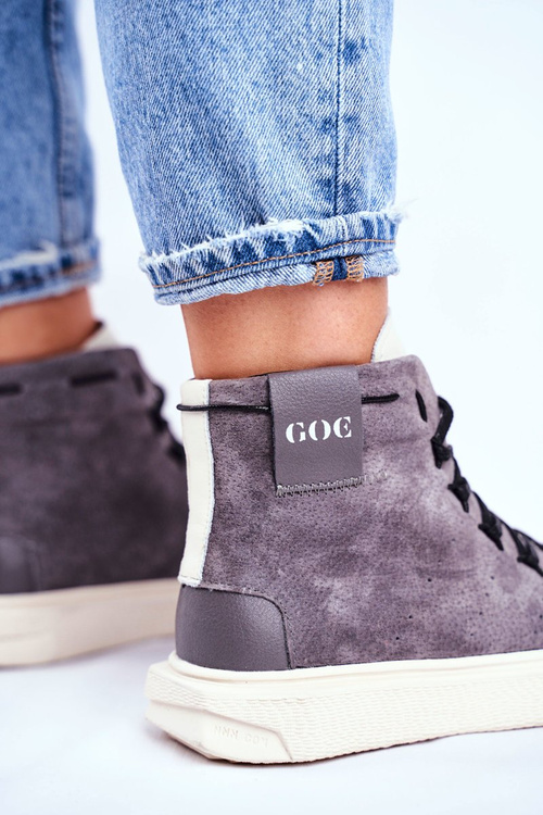 Women's Sport Leather Shoes GOE Grey GG2N3049