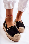 Espadryle Damskie Ćwieki Czarne Laross