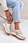 Sneakersy Buty Sportowe Damskie Beżowe Britma