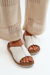 Comfortable Women's Flip Flops Made of Eco Leather Inblu GS0003I1 White
