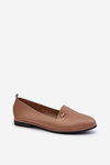 Women's Brown Flat Heel Loafers Enzla