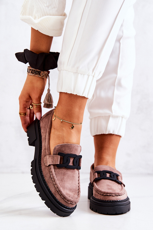 Suede Loafers With Decoration La.Fi 210031TA-SU Cappucino