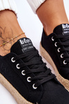 Fashionable Braided Sneakers Lee Cooper LCW-23-31-1797L Black