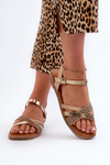 Women's Sandals Made of Eco Leather Sergio Leone SK085H Gold