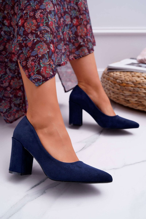 Women's Stiletto Stiletto Suede Femmini Navy Blue pumps