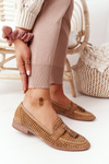 Openwork Loafers Sergio Leone MK735 Camel