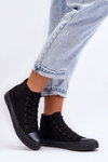 Women's Classic High Top Sneakers Black Remos