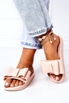 Rubber Slippers With A Bow Beige April