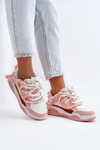 Women's Sneakers with Chunky Lacing Pink Miatora