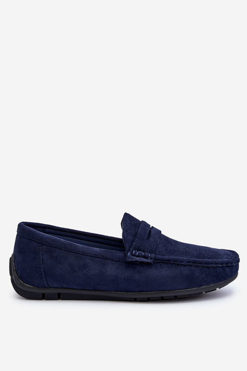Men's Suede Moccasins Dark Blue Wesley