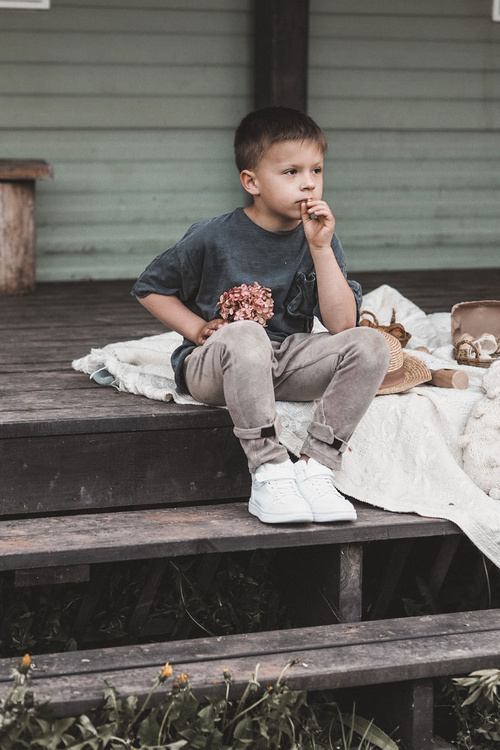 Children's High Sport Shoes White Berty